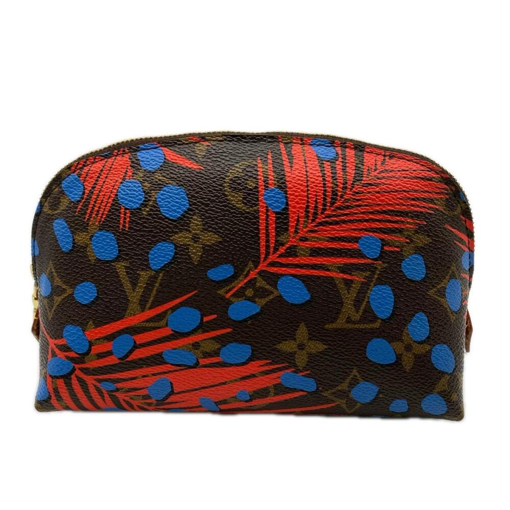 LOUIS VUITTON Brown Monogram Leather Pochette Pouch